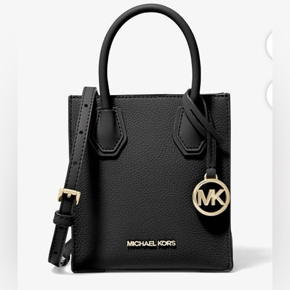NWT Authentic Michael Kors Mercer Crossbody. Extra Small Black leather MSRP $348 - Picture 1 of 1